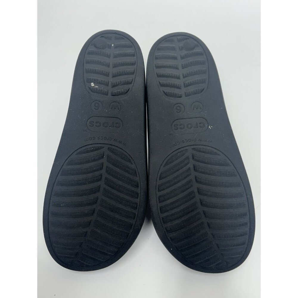 Crocs Baya Platform Double Strap Sandals Women's Size 6 Black Comfort Slip On - Picture 8 of 8